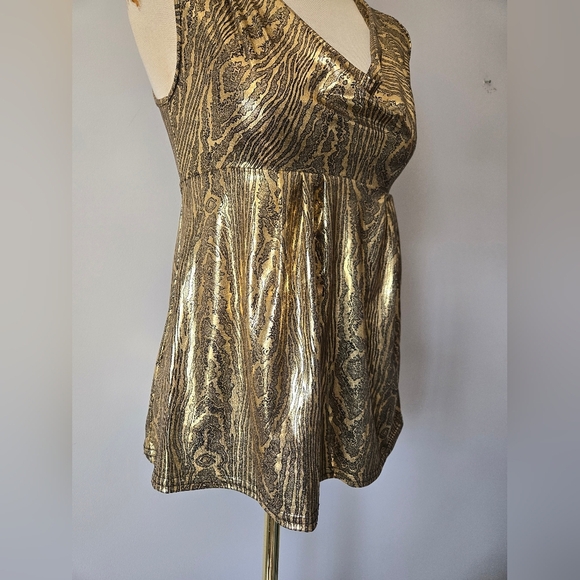 Tally Weijl Gold Sleeveless Women's Top. Size Medium - Picture 2 of 13